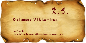 Kelemen Viktorina névjegykártya